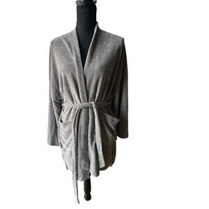 Final Touch CozyChic Lite Ribbed Cardigan Robe Beach Rock Size L